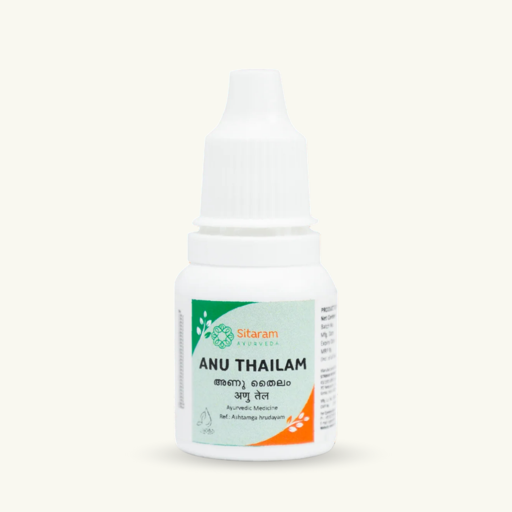 Sitaram Ayurveda, Anu Thailam (Nasya Oil), 10 ml, classical Ayurvedic Thailam