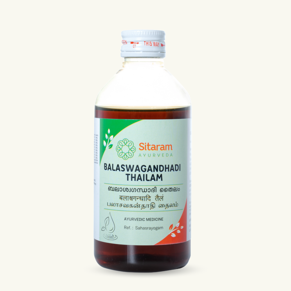 Sitaram Ayurveda, Balaswagandhadi Thailam, 200 ml, classical Ayurvedic Thailam
