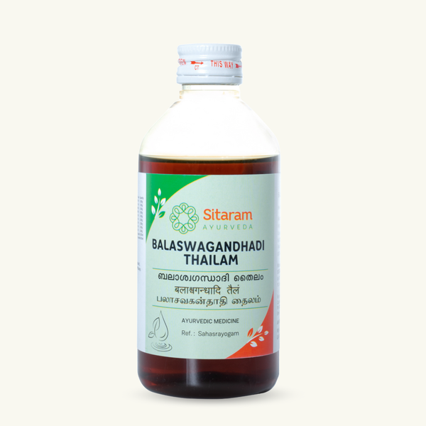 Sitaram Ayurveda, Balaswagandhadi Thailam, 200 ml, classical Ayurvedic Thailam