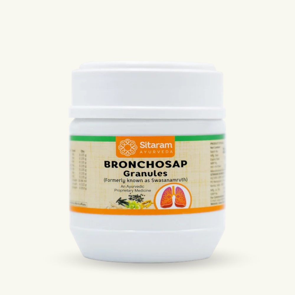 Sitaram Ayurveda, Bronchosap (Granules), 100 g, Ayurvedic supplement