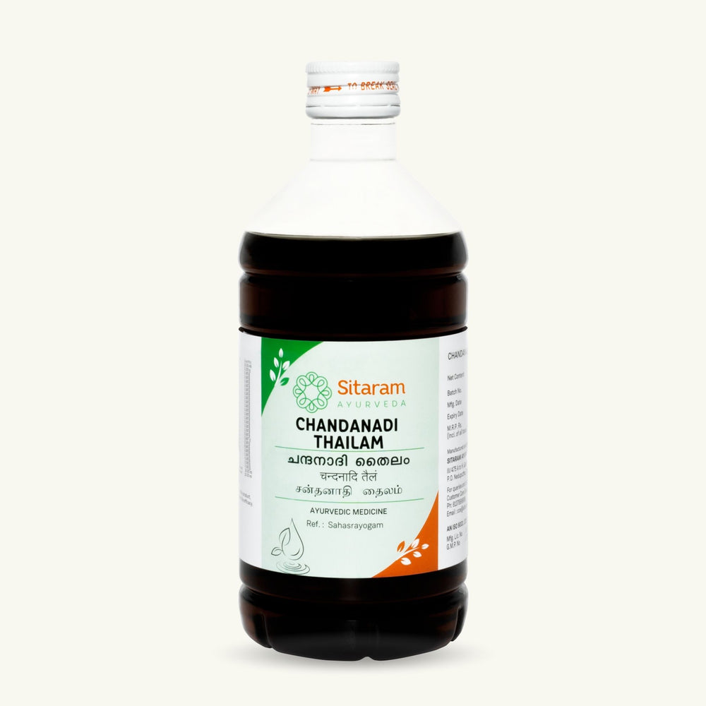Sitaram Ayurveda, Chandanadi Thailam, 450 ml, classical Ayurvedic Thailam