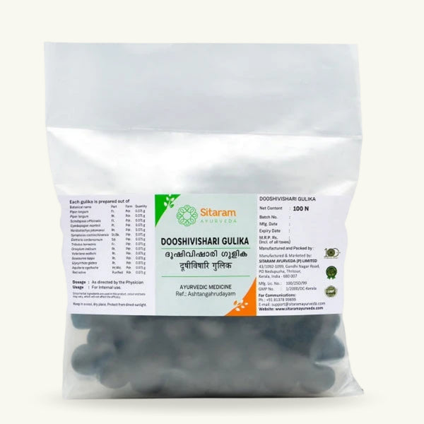 Sitaram Ayurveda, Dooshivishari Gulika, 100 tablets, Ayurvedic supplement