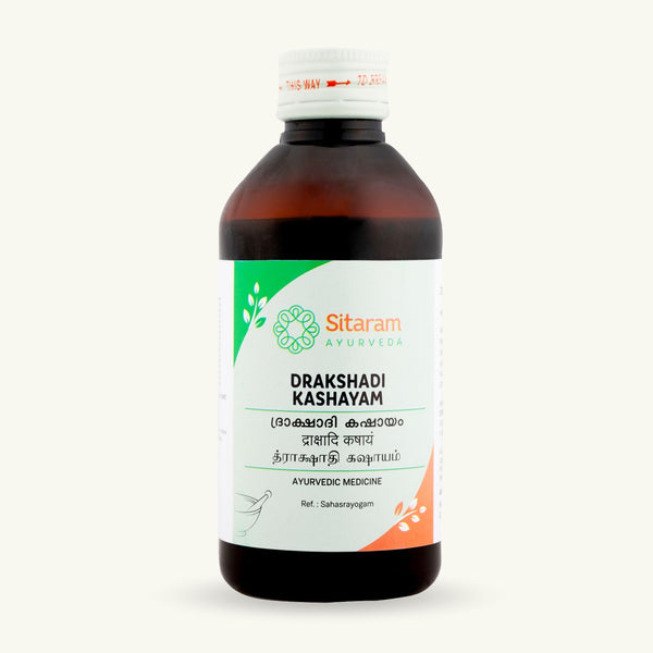 Sitaram Ayurveda, Drakshadi Kashayam, 200 ml, Ayurvedic supplement