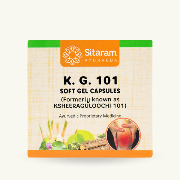 Sitaram Ayurveda, K.G. 101 Soft Gel Capsules, 100 capsules, Ayurvedic supplement