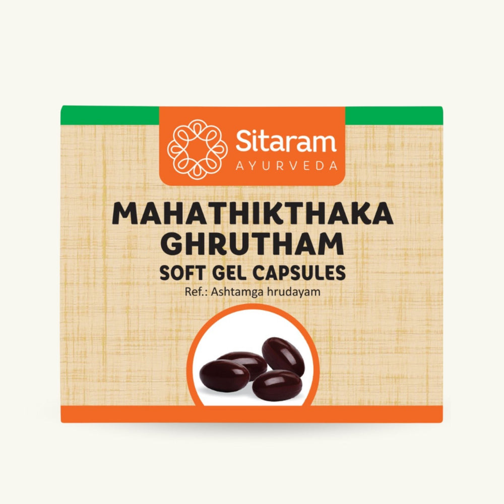 Sitaram Ayurveda, Mahathikthakam Softgel Capsules, 100 capsules, Ayurvedic supplement