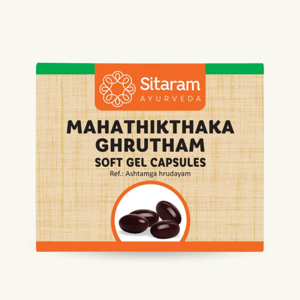Sitaram Ayurveda, Mahathikthakam Softgel Capsules, 100 capsules, Ayurvedic supplement