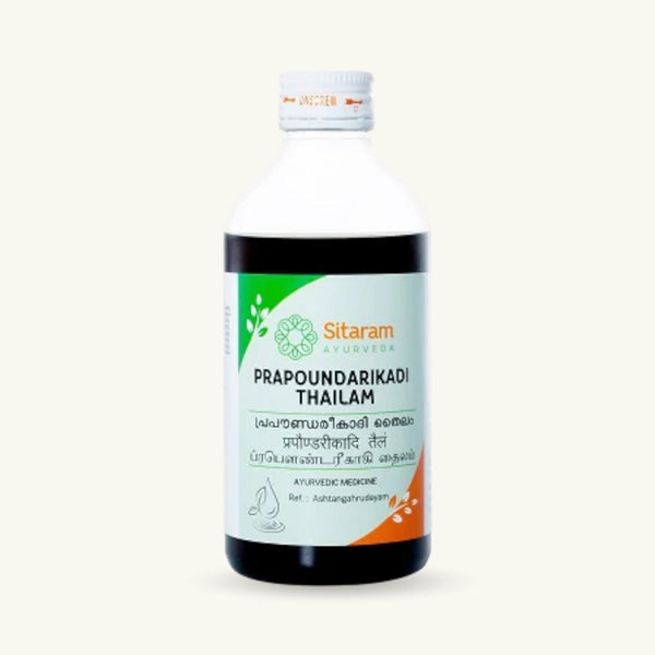 Sitaram Ayurveda, Prapoundarikadi Thailam, 200 ml, classical Ayurvedic Thailam